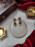 Load image into Gallery viewer, Gold Plated Bird Paisley Drop Earrings-Hamsa-Hamsa
