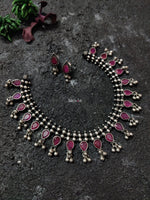 Load image into Gallery viewer, Kemp Dew Drop Tikka Necklace Set-Hamsa-Hamsa
