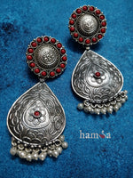 Load image into Gallery viewer, Dew drop earrings - Coral stones-Hamsa-Hamsa

