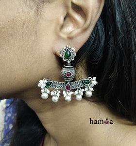 Flat bottom drop earrings-Hamsa-Hamsa