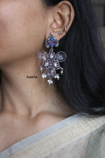 Load image into Gallery viewer, Pink stone paisley earrings-Hamsa-Hamsa
