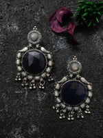 Load image into Gallery viewer, Blue stone drop earrings-Hamsa-Hamsa
