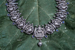 Load image into Gallery viewer, Blue Stone Hamsa Necklace-Hamsa-Hamsa
